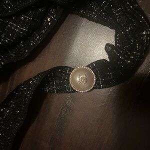 Elegant Pearl Chanel holiday packaging button and Ribbon